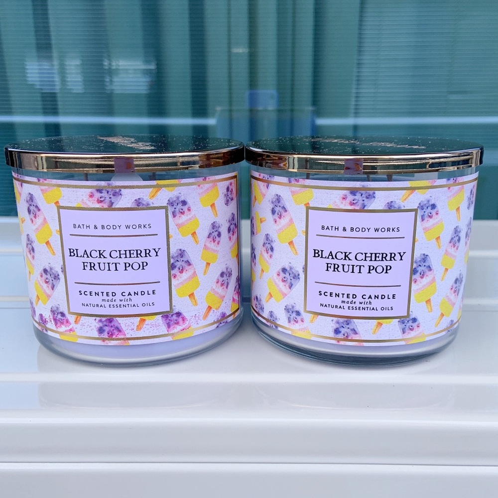 BBW Black cherry fruit pop candle bundle